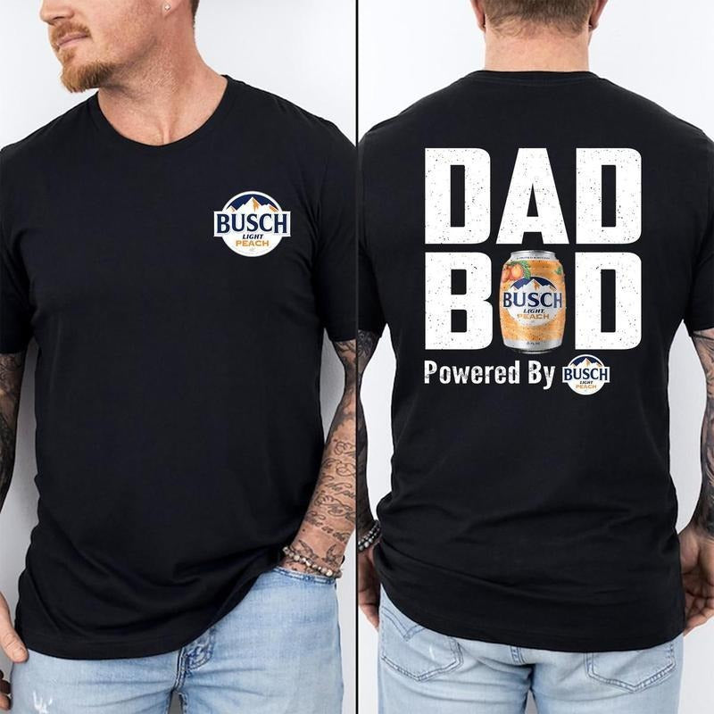 Busch Light Peach Dad Bod T-Shirt - Sweatshirt - Hoodie, Drinking Graphic Tee, Father's Day T-Shirt, Funny Beer Lover...