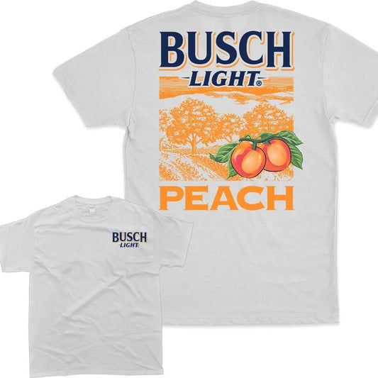 Busch Light Peach Scenic Shirt, Brew City Beer Gear Vintage Graphic T-Shirt, Gift For Men And Women, Retro Tshirt, Unisex Tshirt Menswear Shortsleeve