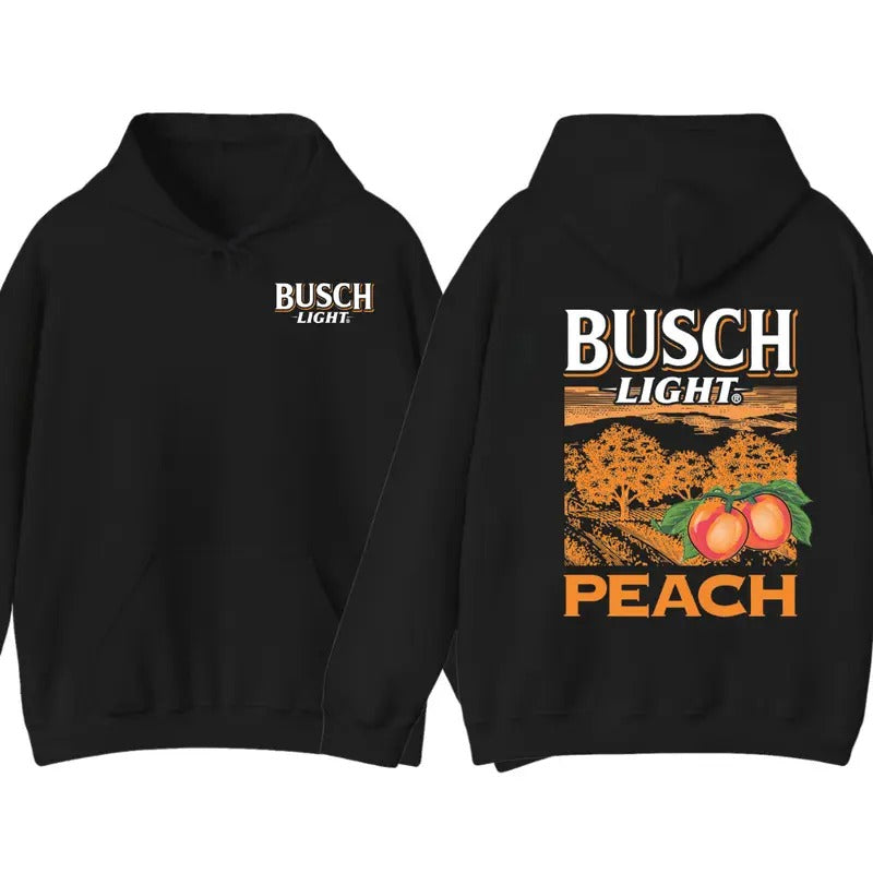 Busch Light Peach Sweatshirt with Women's and Men's Double Sided Unisex Hoodie and Sweater