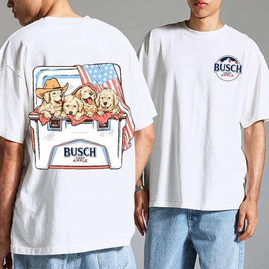 Busch Light Tee, Red White and Busch Light T-shirt, Flag