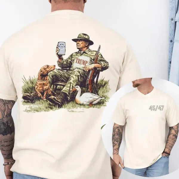 Busch Light Trump Duck Hunting 45 47 T-Shirt, Busch Light Duck Hunting T-Shirt, Conservative Shirt, Trump 24, Shirt for Hunters