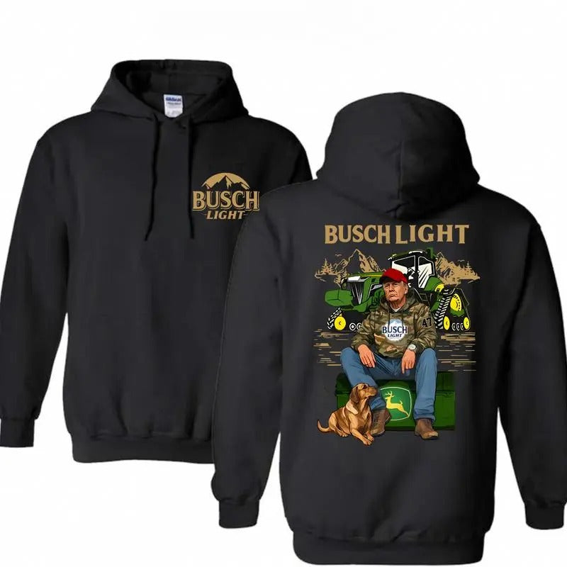 Busch Light Trump Tractor Farmer unisex Hoodie,Tractor Boys Tee Trump Farm  Cotton Full color Hoodie for men & women...