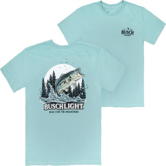 Busch Light Wild Bass Front and Back Print T-Shirt