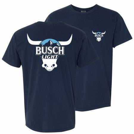 Busch Rodeo Bull Horns Navy T-Shirt