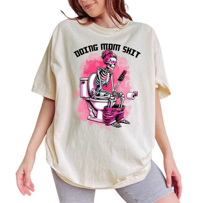 Busy Doing Mom Stuff Shirt, Funny Mama Tee, Sarcastic Mom Shirt, Fun Mom Life Graphic Printed Tee, Summer Shirt, Cool...