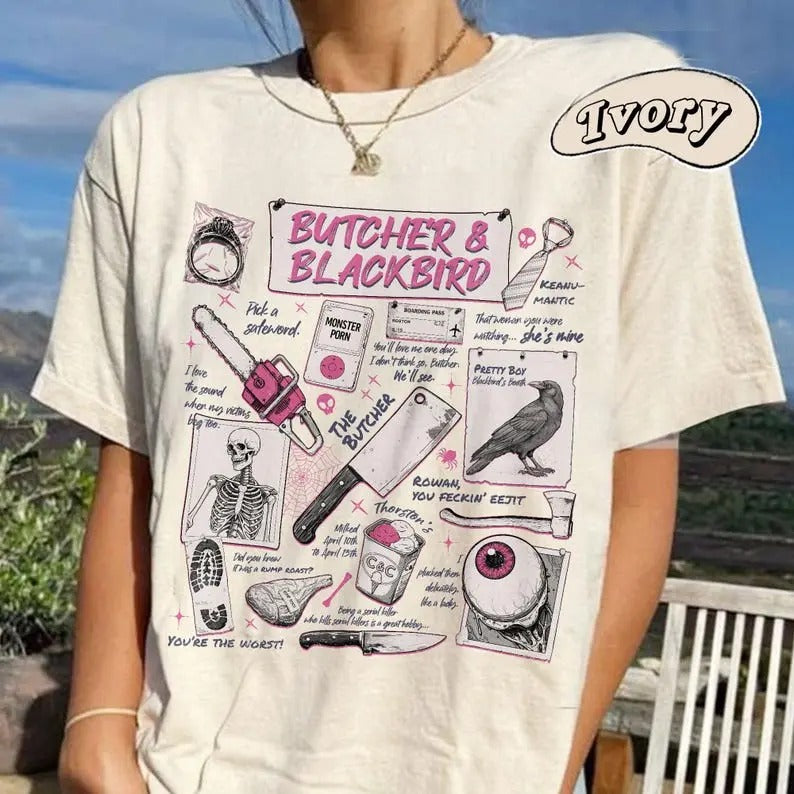 Butcher & Blackbird T-Shirt, Book Series Shirt, Dark Romance Shirt, Scythe Sparrow Brynne Weaver Inspired Appare Tee ...