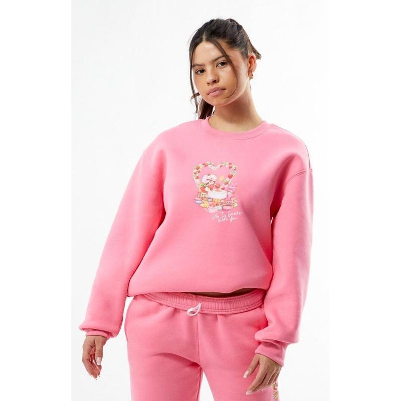 By Samii Ryan Women's Care Bears x Strawberry Shortcake Life Is Sweet Crew Neck Sweatshirt T-Shirts, Hoodie | DripVista.com