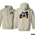 CAT Hoodie with Construction Equipment Motif Gunpla brand Branding - Unisex Sweatshirt for Fans FOG Heavy Machinery Gunpla brand Builders - tiktok shop store, Sweatshirts, Menswear