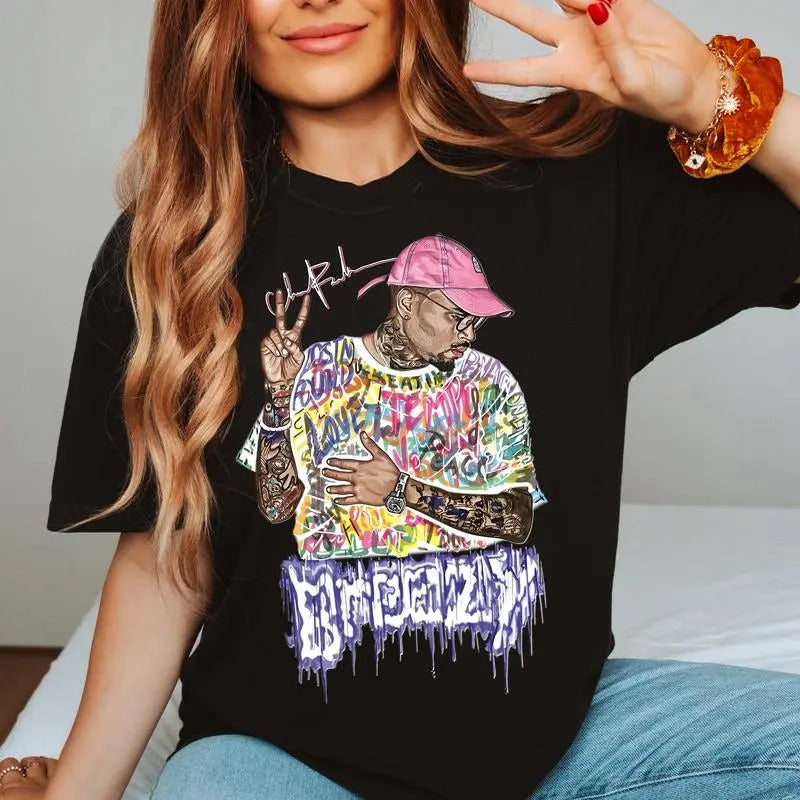 CB 2024 Tour T-shirt, Album Shirt, Rap-hip-hop, Fan T-shirt, Concert Printed Graphic Hoodie 190501 Vintage 90s Casual Cotton