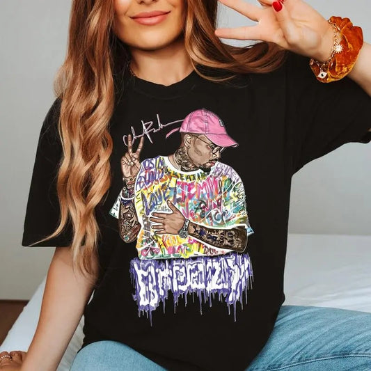 CB 2024 Tour T-shirt, Album Shirt, Rap-hip-hop, Fan T-shirt, Concert Printed Graphic Hoodie 190501 Vintage 90s Casual Cotton