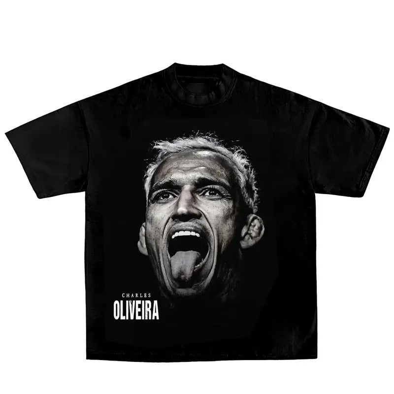 CHARLES OLIVEIRA V1 TEE, Boxing Shirt, Boxer Tee, Sports Shirt, UFC Shirt, Workout T-shirt, Gift for Him Her Crewneck Cotton