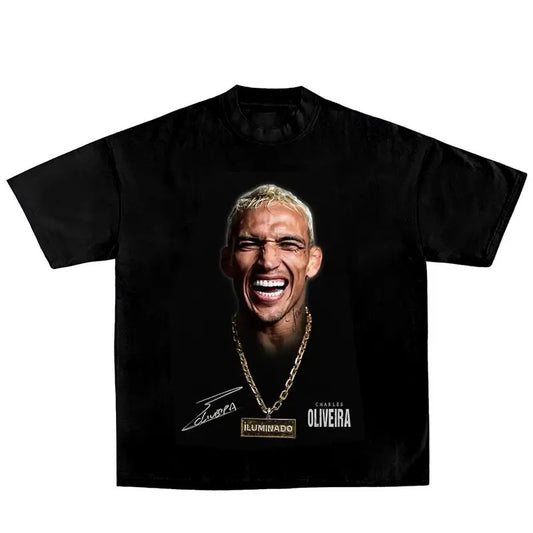 CHARLES OLIVEIRA V2 TEE, Boxing Shirt, Boxer Tee, Sports Shirt, UFC Shirt, Workout T-shirt, Gift for Him Her Crewneck Cotton