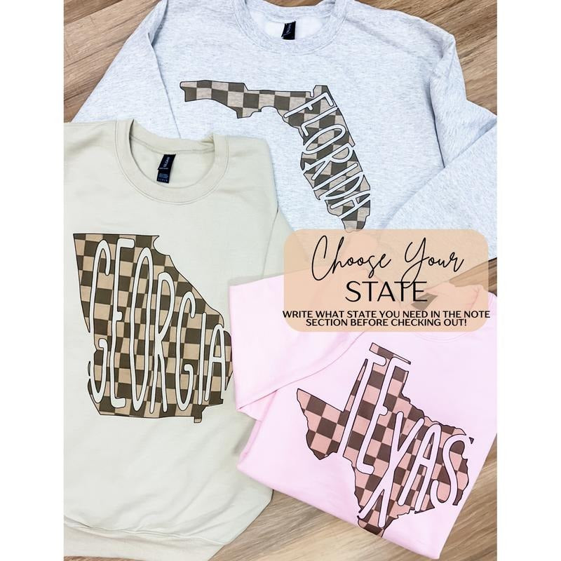 CHECKER STATE Graphic Top