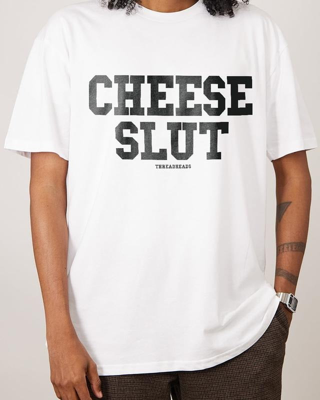 CHEESE SLUT T-SHIRT, Men Summer Fashion Cotton, Cotton Menswear, S to 3XL