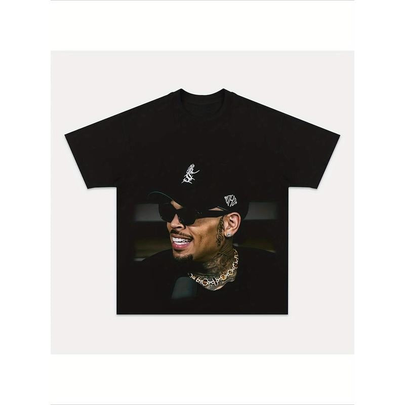 CHRIS BROWN Swoosh Cotton Men'WB shield Round Neck Short Sleeves T-shirt Hoodie, Sweatshirt | DripVista.com