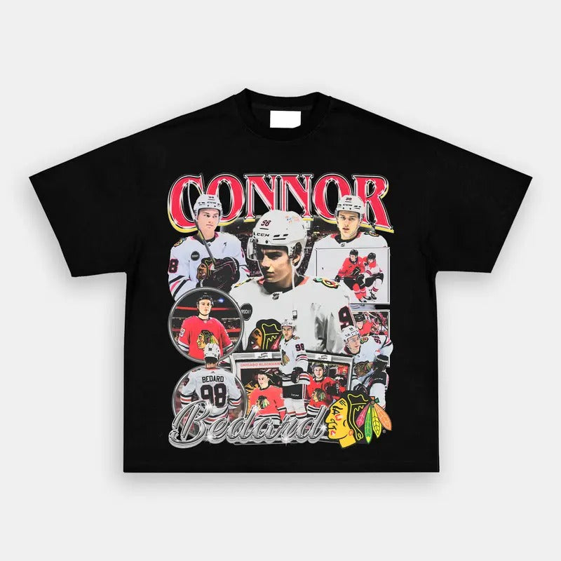 CONNOR BEDARD TEE Vintage baseball Graphic T-Shirt PGA Masters The Open Golf Casual Classic Cotton Fabric Menswear Top Medium Tee