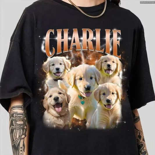 CUSTOM Bootleg Rap Pet Shirt, Personalized Pet Photo Shirt, Vintage Graphic 90s Tshirt, Custom Your Own Bootleg Idea Here , Global Trending Outfits