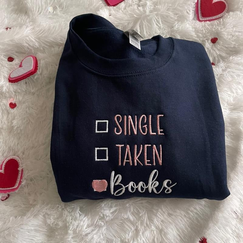 CUSTOM VALENTINES DAY SWEATSHIRT EMBROIDERED SWEATSHIRT GIFTS FOR VALENTINE DAY T-Shirts, Hoodie | DripVista.com