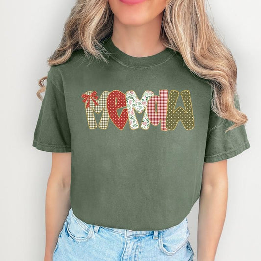 *CUSTOMIZABLE* Christmas Name Comfort Colors T-Shirt 'NLB'
