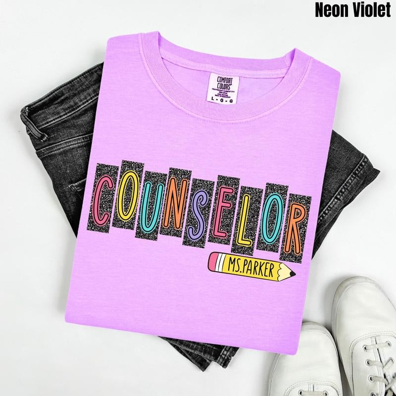*CUSTOMIZABLE* Composition Counselor Comfort Colors T-Shirt 'NLB Hoodie, Sweatshirt | DripVista.com