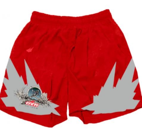 Cactus Jack CACTI HERITAGE 3M SOCCER SHORT RED Menswear Above The Knee Inseam Tropical Casual Wetsuit Pattern