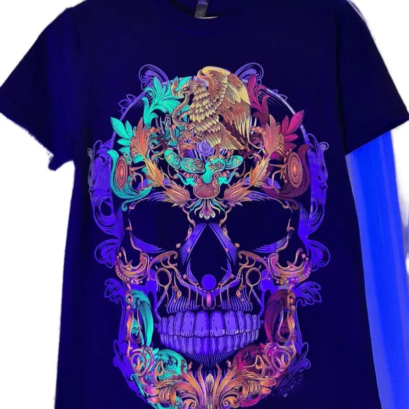 Calavera Bandera - Traditional Mexican Flag Tshirt