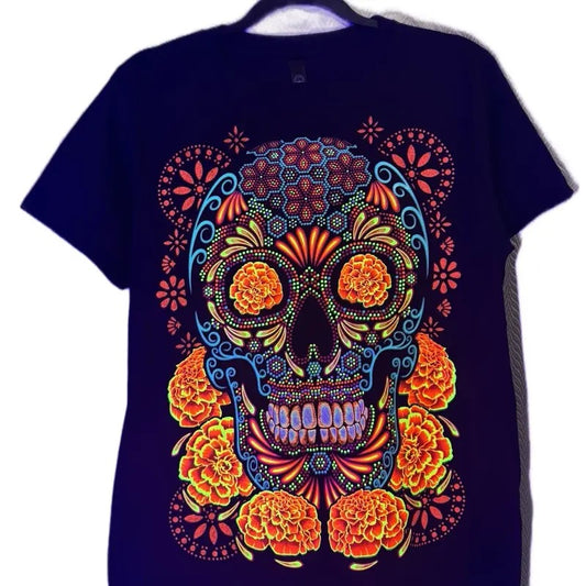 Calavera cenpasuchil T-shirt Menswear Tshirt Top Traditional