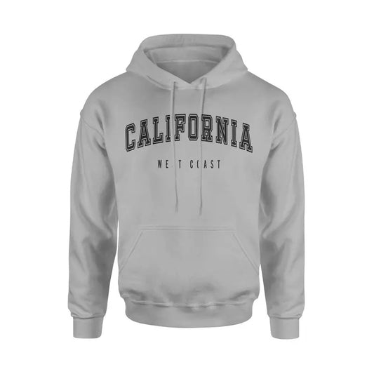 California West Coast Unisex Classic Hoodie Sweatshirt Cotton Fabric