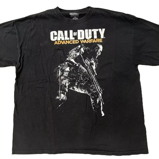 Call Of Duty Advanced Warfare Men's 2XL Black T Shirt 2014 Cotton Menswear Top Decoration