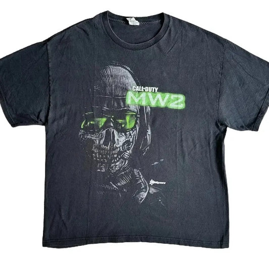 Call Of Duty MW2 Modern warfare 2 Mens Size XL Black T Shirt Short Sleeve Delta Cotton Menswear Top Decoration