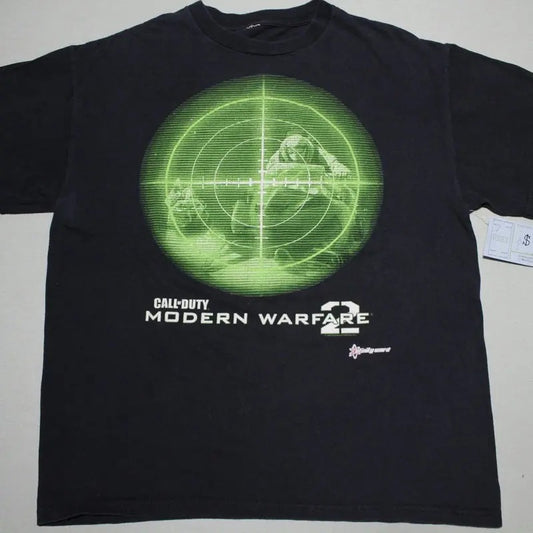 Call of Duty Modern Warfare 2 2009 Activision Video Game Promo T-Shirt Cotton Decoration