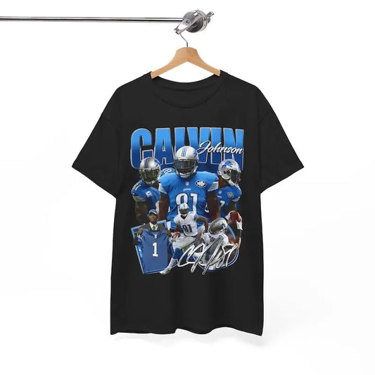 Calvin Johnson v1 Detriot Megatron Mathew Stafford Barry Sanders Jared Goff Jaymyr Gibbs Aiden Hutchinson Amon-ra St Brown Sam Laporta Shirt