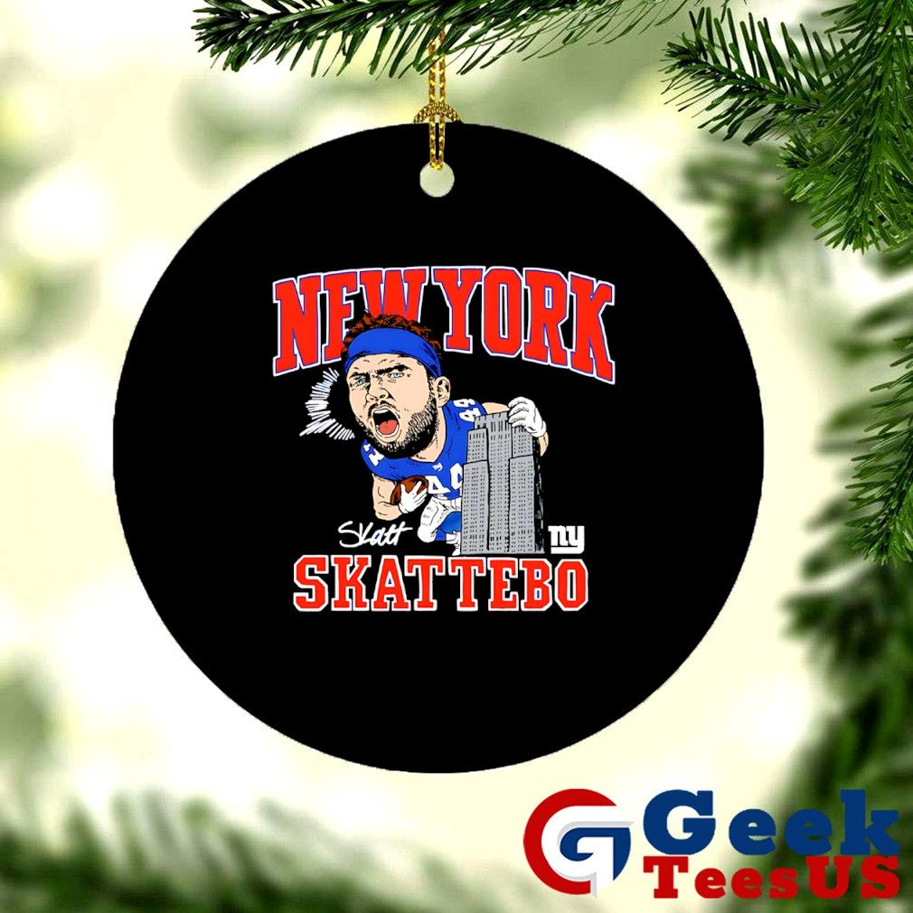 Cam Skattebo New York Giants football New York City caricature signature shirt
