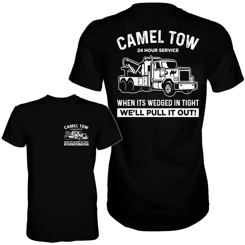 Camel Towing V2 Shirt - Adult Humor Tee for Men, 100% Cotton - Crewneck Hoodie, Sweatshirt | DripVista.com