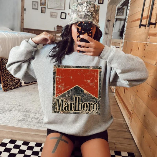 Camo Cig Crew sweatshirt, graphic tees women, western outfits women, western tops clothing, rodeo cowgirl outfits women, country concert outfits, shirt, sweatshirt, hoodie