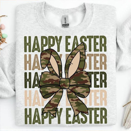 Camo Easter DTF Transfers - THIS IS NOT A SHIRT