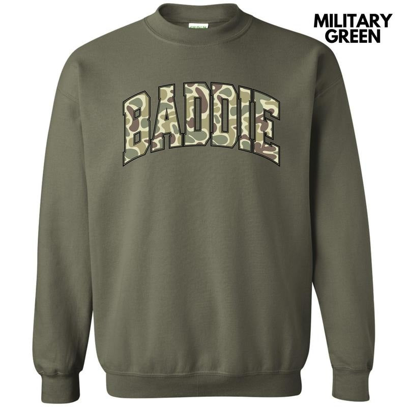 Camouflage Baddie Sweatshirt 'NLB' T-Shirts, Hoodie | DripVista.com