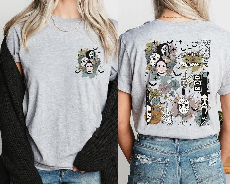 Camp Crystal Lake Jason Voorhees Shirt, Horror Movie Characters T-Shirt, Halloween Party Sweater, Halloween Theme Sweatshirt