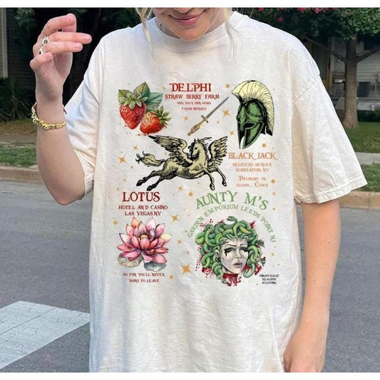 Camp Half Blood Comfort Color ,Camping digital, Half Blood Chronicles Branches Tee, Camp Half Blood 13 Cabins, Heroes of Olympus