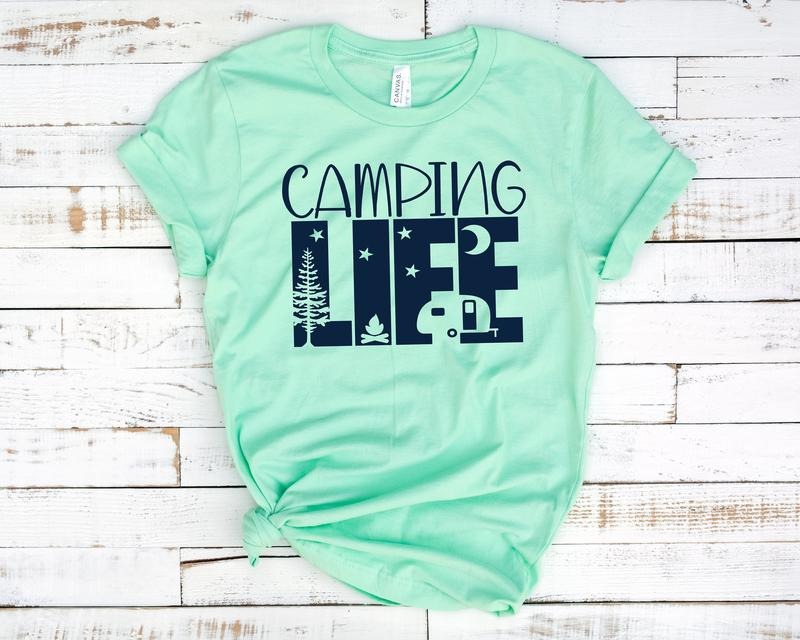 Camping Life Shirts Camping Shirt Camper T-shirt Camper Shirt Happy Camper Shirt Camper Gift Camper Camping Group Custom Shirts