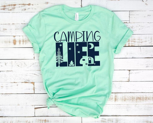 Camping Life Shirts Camping Shirt Camper T-shirt Camper Shirt Happy Camper Shirt Camper Gift Camper Camping Group Custom Shirts