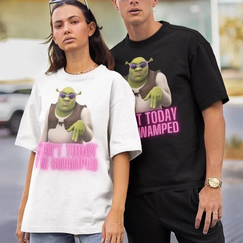 Can't Today I'm Swamped T-Shirt, Shrek Shirt, Unisex Shirt, Movie Character Shirt For Fans Cotton