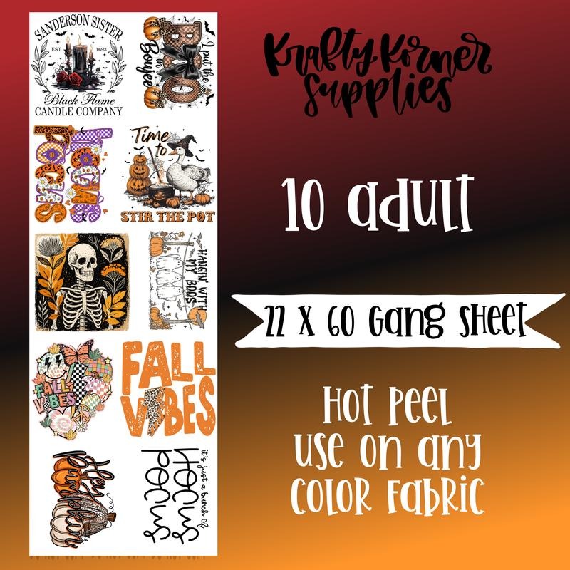 Candle Company DTF Transfer Gang Sheet, 22 x 60