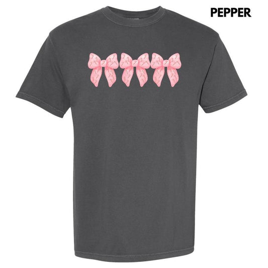 Candy Cane Bow Trio Comfort Colors T-Shirt 'NLB'