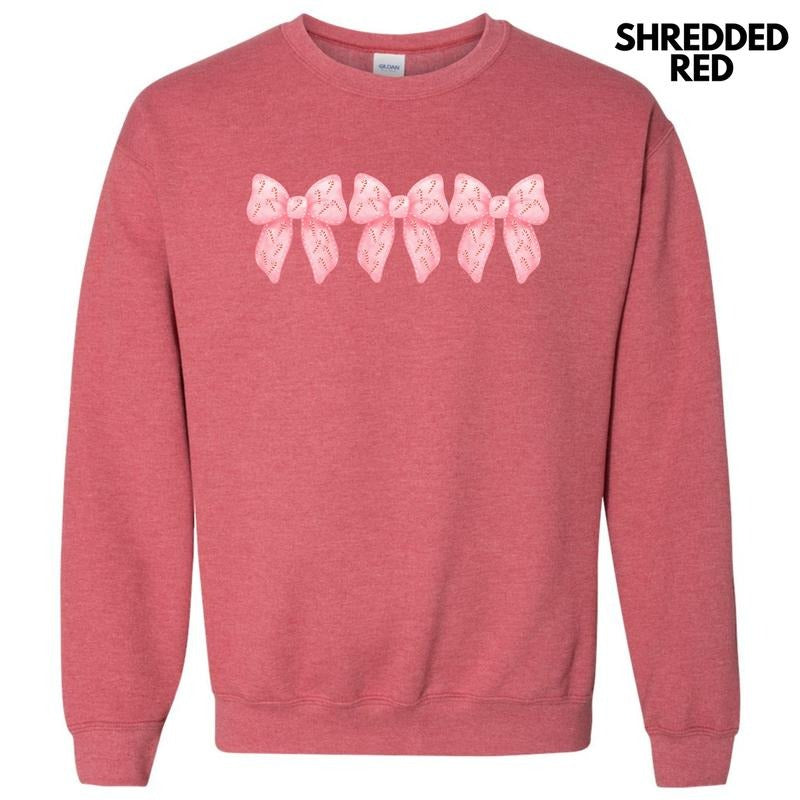 Candy Cane Bow Trio Sweatshirt 'NLB'