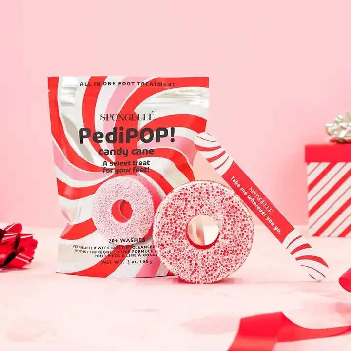 Candy Cane Holiday Pedipop Pedi Buffer & Nail File