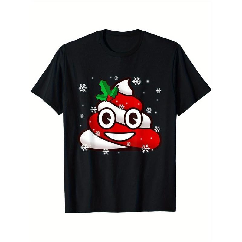 Candy Cane Poop Fun Christmas Boys T-shirt Christmas Gift made in usa