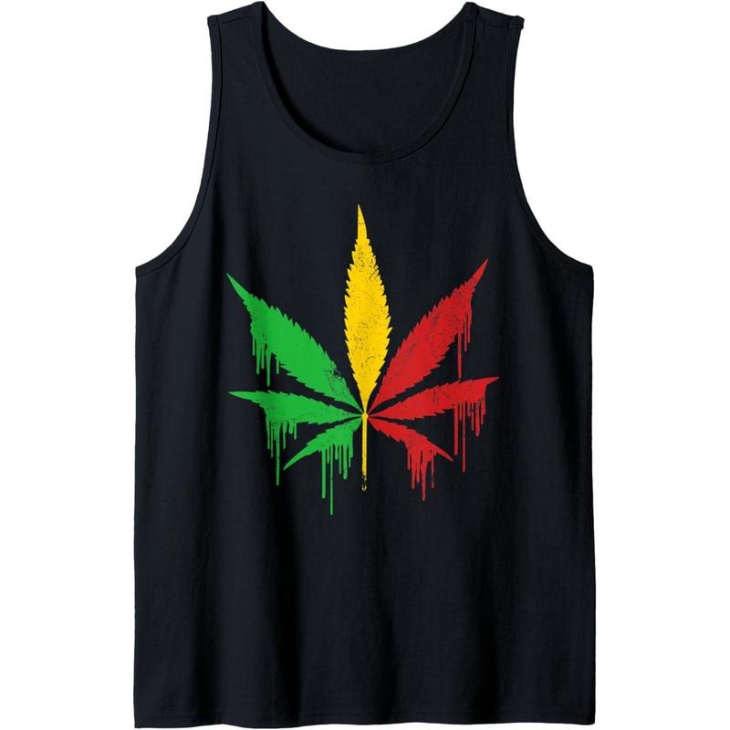 Cannabis Leaf Weed Pot Marijuana Reggae Music Rasta Grafitti Tank Top T-Shirts, Hoodie, Sweatshirt | DripVista.com