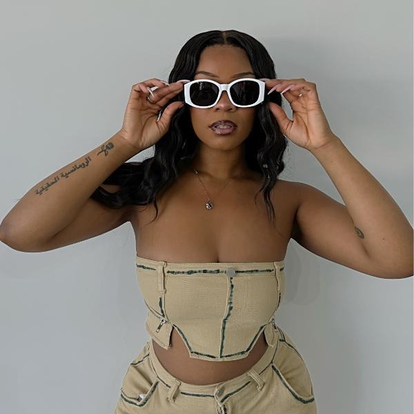 Cargo Denim Tube Top w. Zippered Closure T-Shirts, Hoodie, Sweatshirt | DripVista.com