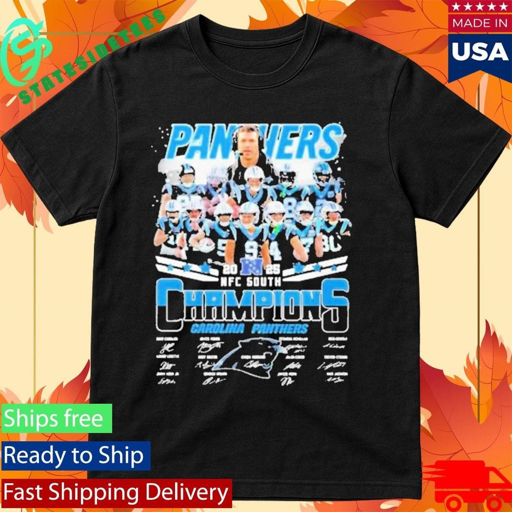Carolina Panthers 2025 NFC South Champions Signature Shirt